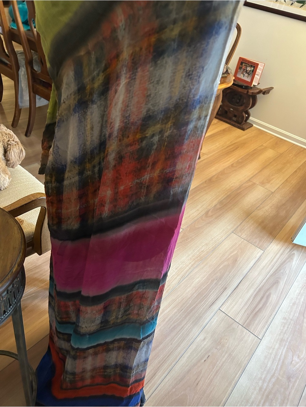 Multi-Color Lightweight Patterned Scarf - Picture 3 of 4